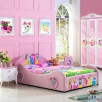 Qute Princess Girl Crush Children Bed Kids Bed